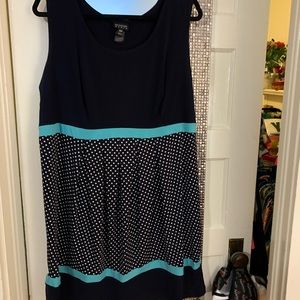 COPY - Beautiful plus size ladies dress sleeveless black and mint green